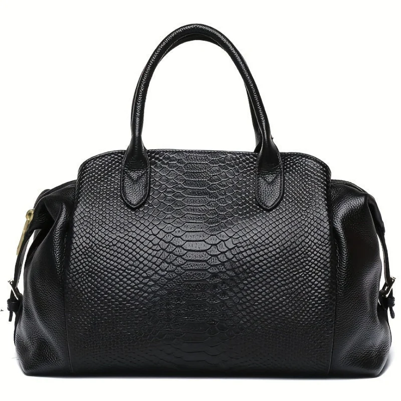 Sac à Main Femme Cuir Souple Noir – Image 2