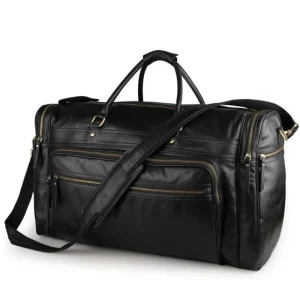 Sac de Voyage Homme Cuir Noir
