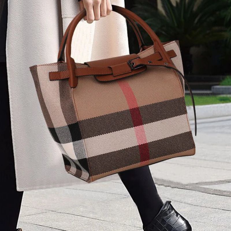 Sac à Main en Toile et Cuir – Image 4