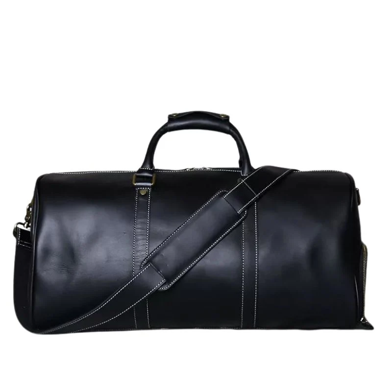 Sac 48h en Cuir Noir Homme