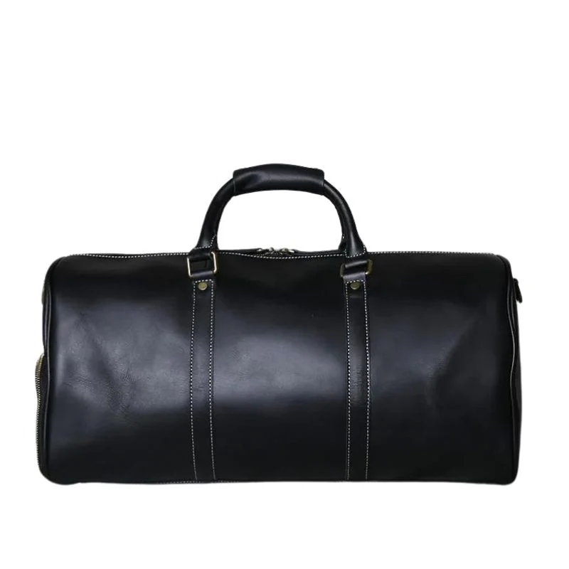 Sac 48h en Cuir Noir Homme – Image 3