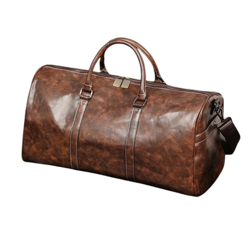 Sac Week-en Marron Simili Cuir – Image 3
