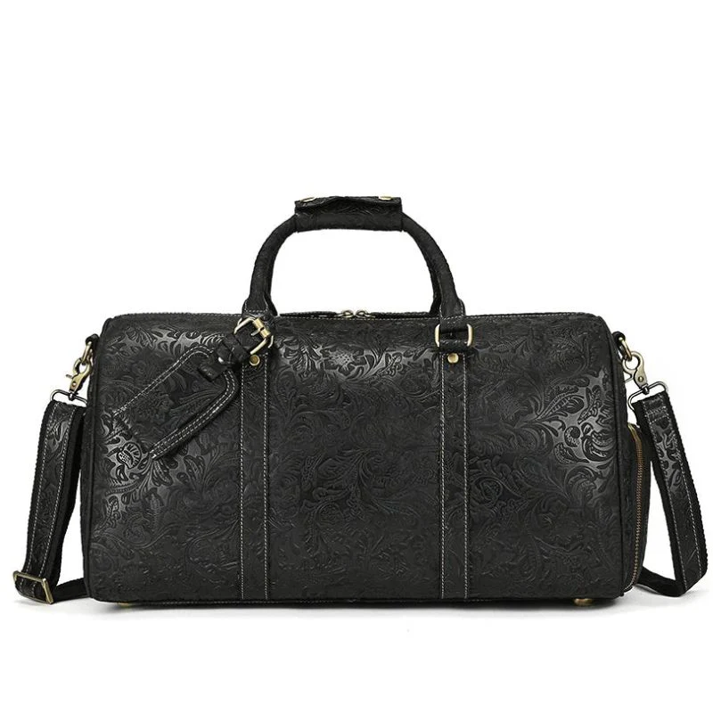 Sac de Voyage Cuir Noir Femme