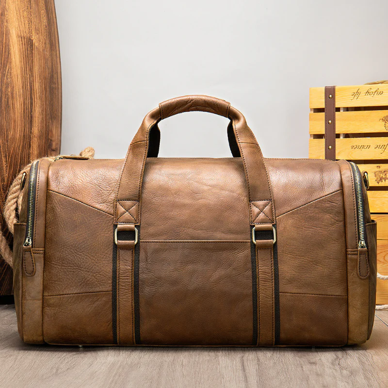 Sac Bandoulière Homme Cuir Marron – Image 3