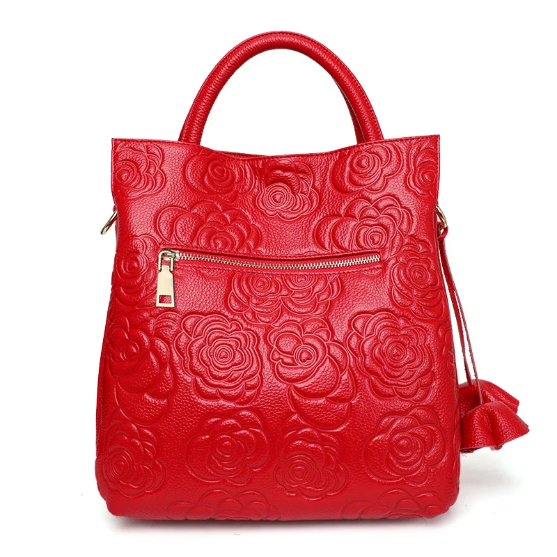 Sac Seau Cuir Rouge – Image 3