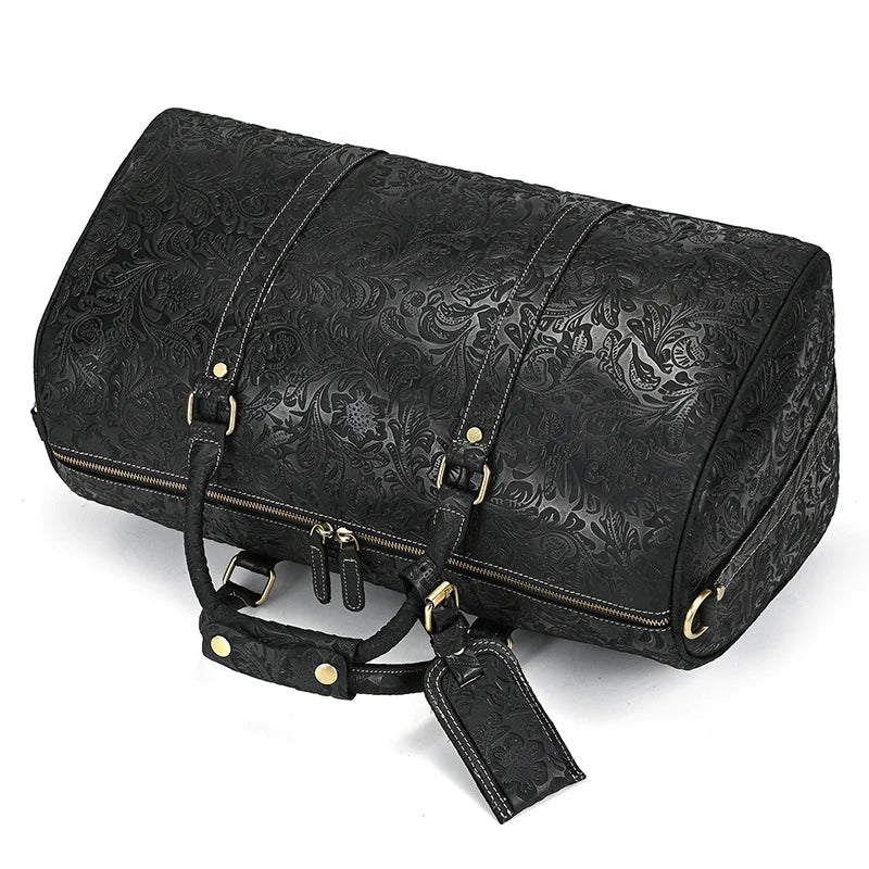 Sac de Voyage Cuir Noir Femme – Image 8