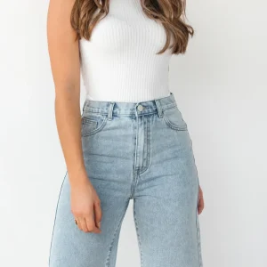 Short en jean long - Bleu clair