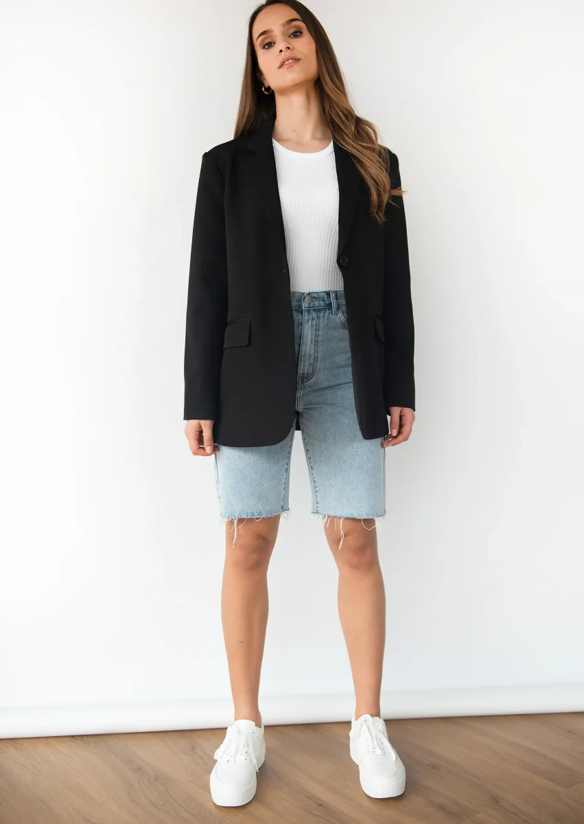 Short en jean long - Bleu clair – Image 5