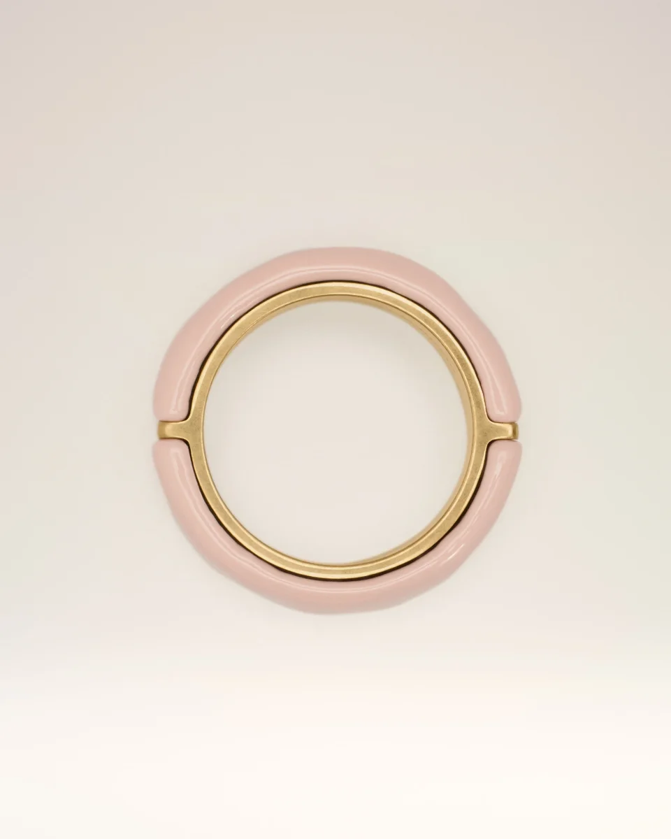 Bague Rose Laquée Emaillée En Laiton – Image 6