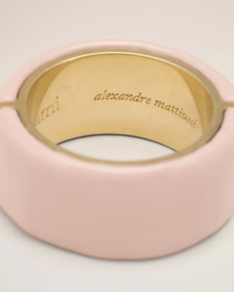 Bague Rose Laquée Emaillée En Laiton – Image 4