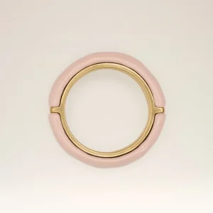 Bague Rose Laquée Emaillée En Laiton