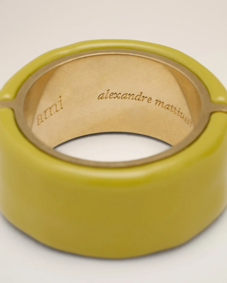 Bague Verte Laquée Emaillée En Laiton – Image 8