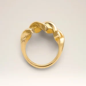 Bague Tresse Dorée en Laiton