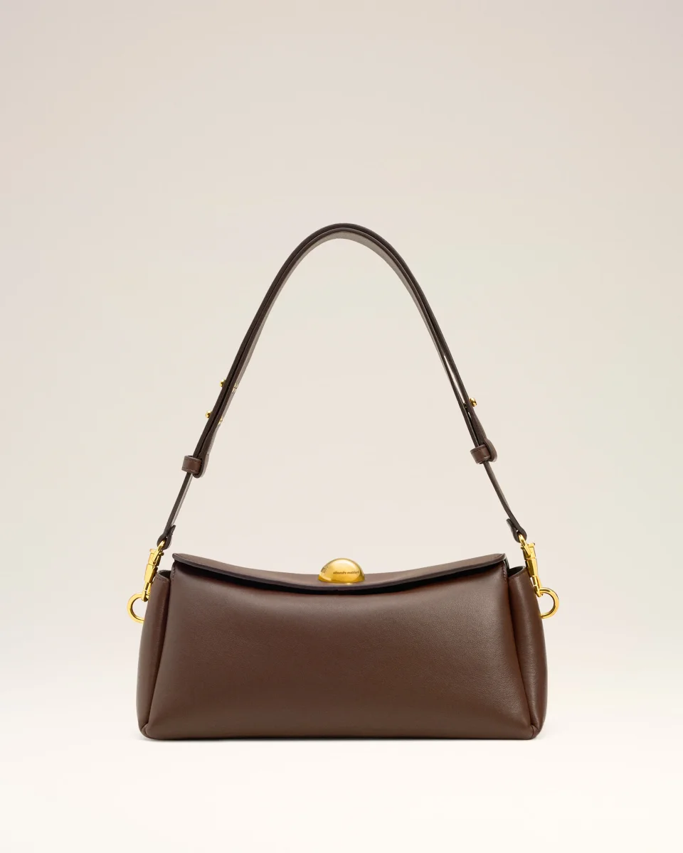 Sac Marron Carrousel En Cuir Lisse – Image 9