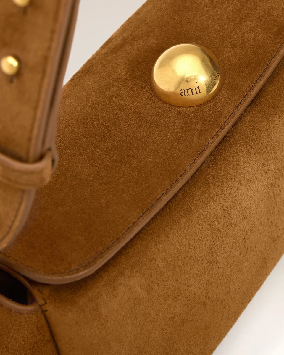 Sac Marron Carrousel En Cuir Velours – Image 7