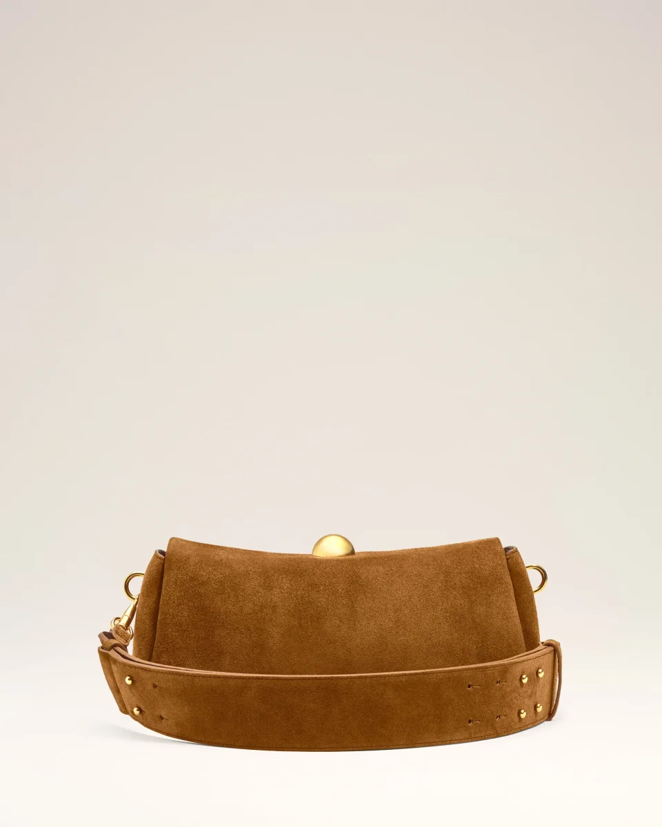 Sac Marron Carrousel En Cuir Velours – Image 6