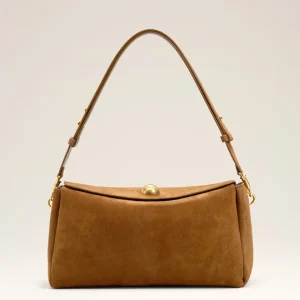 Sac Marron Carrousel Moyen En Cuir Velours