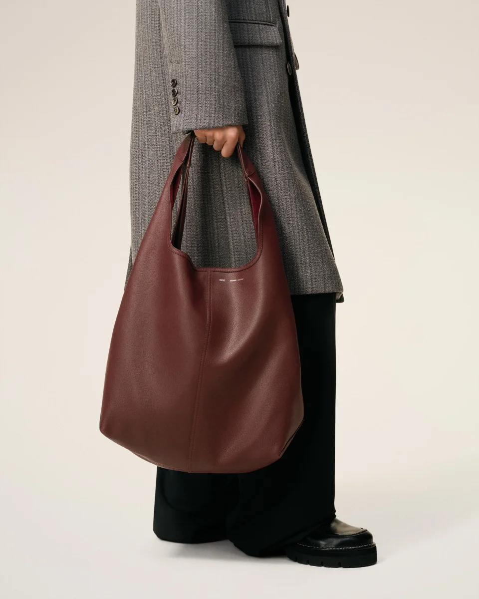 Sac Hobo Bordeaux Etienne En Cuir Souple – Image 3