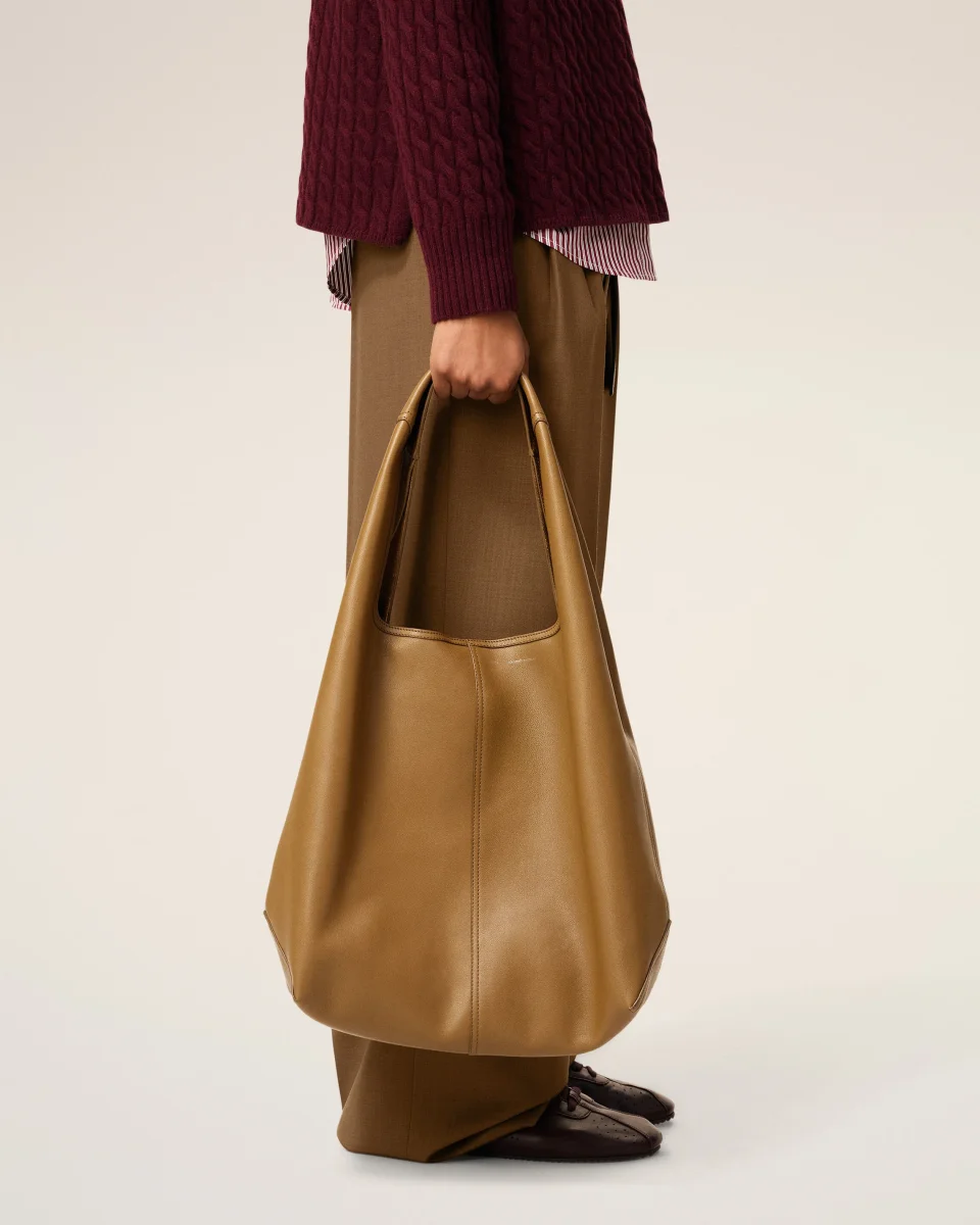 Sac Hobo Jaune Etienne En Cuir Souple – Image 3