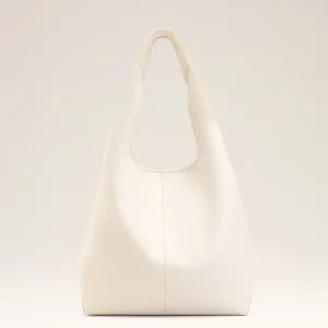 Sac Hobo Etienne Blanc en Cuir De Taurillon