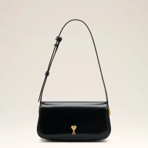 Sac Porté Epaule Paris Paris Noir en Cuir De Veau