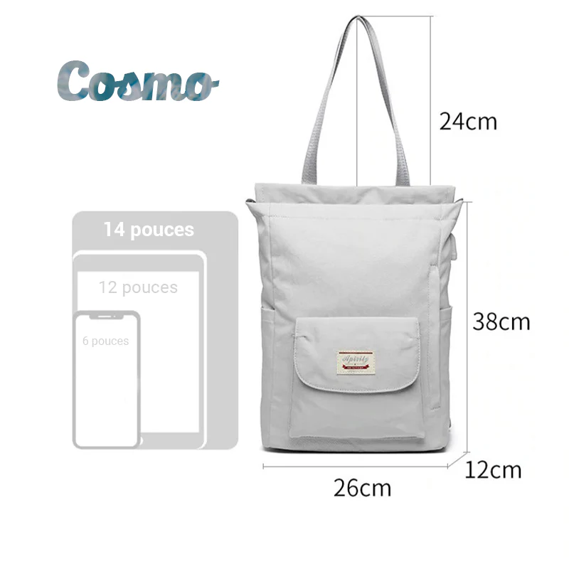 Cosmo sac à dos ordinateur femme multifonction – Image 5