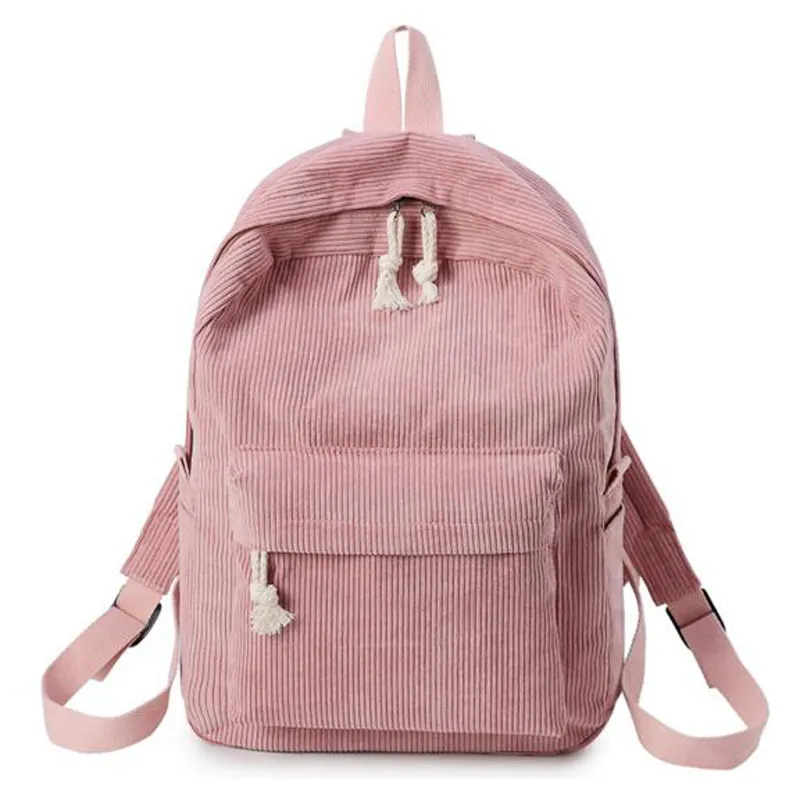 Sac à Dos Collège Fille - Velours Rose – Image 2