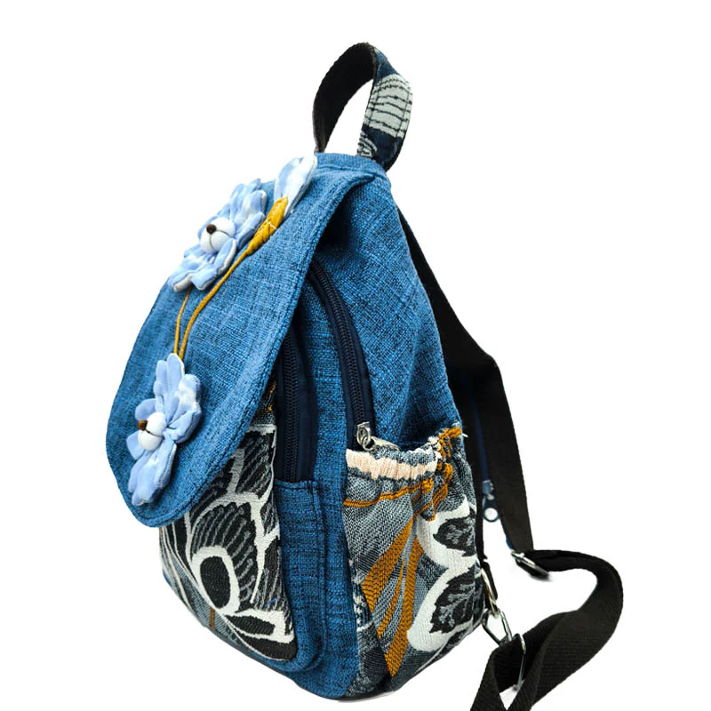 Aster petit sac à dos femme toile – Image 3