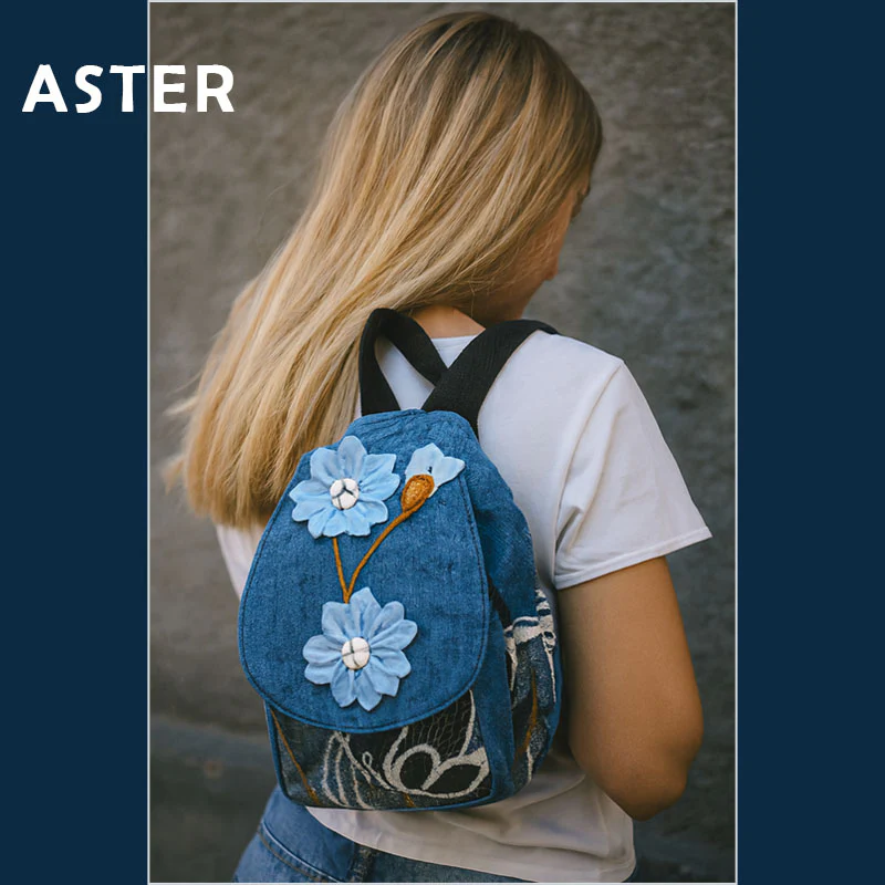 Aster petit sac à dos femme toile – Image 5