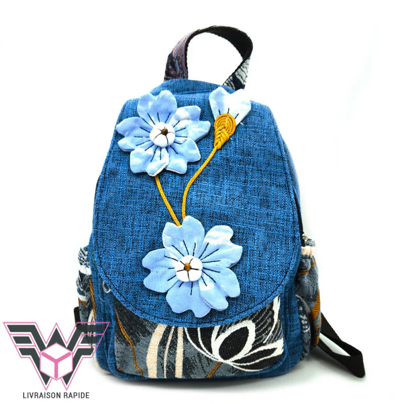 Aster petit sac à dos femme toile – Image 2
