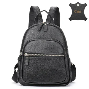 Zenium petit sac à dos femme cuir