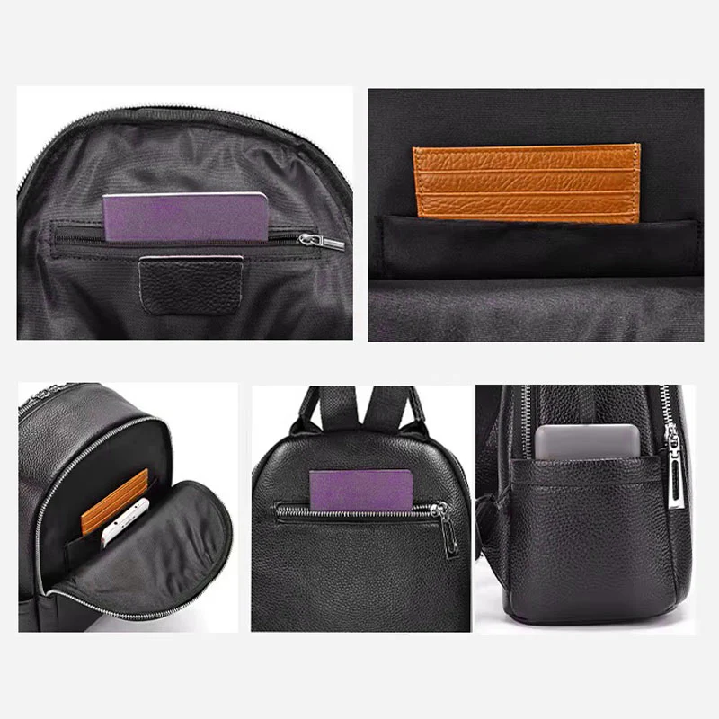 Hazel petit sac à dos femme cuir – Image 9