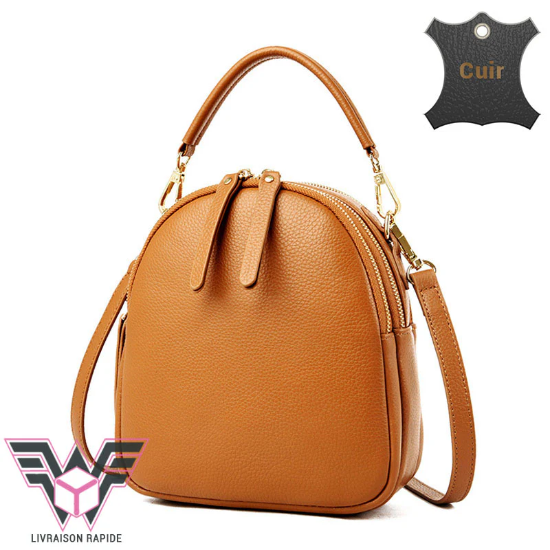 Darwin petit sac à dos femme cuir – Image 3