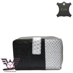 Din noir portefeuille femme original
