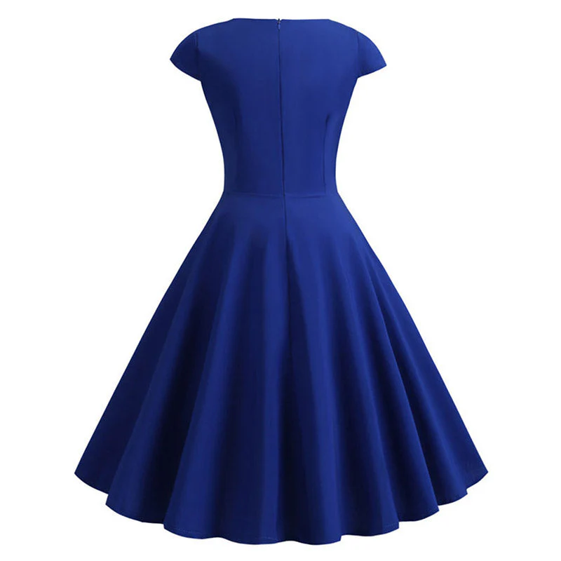 Robe Année 50 Bleu Nuit – Image 3