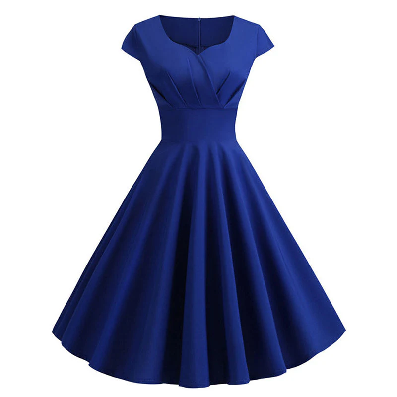 Robe Année 50 Bleu Nuit – Image 2