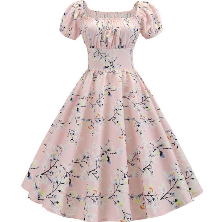 Robe Année 50 Cerisier Rose – Image 2