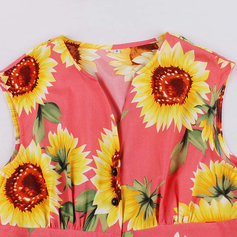 Robe Année 50 Champ de Tournesols – Image 4