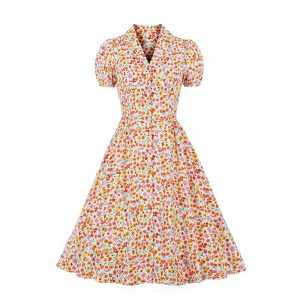 Robe Année 50 Florale