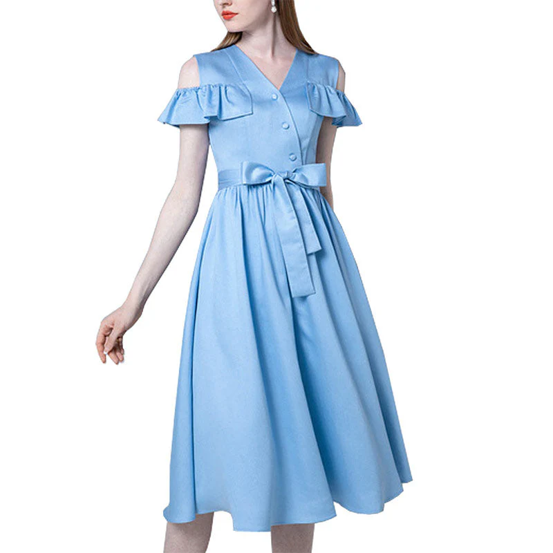 Robe Années 50 Bleu – Image 5