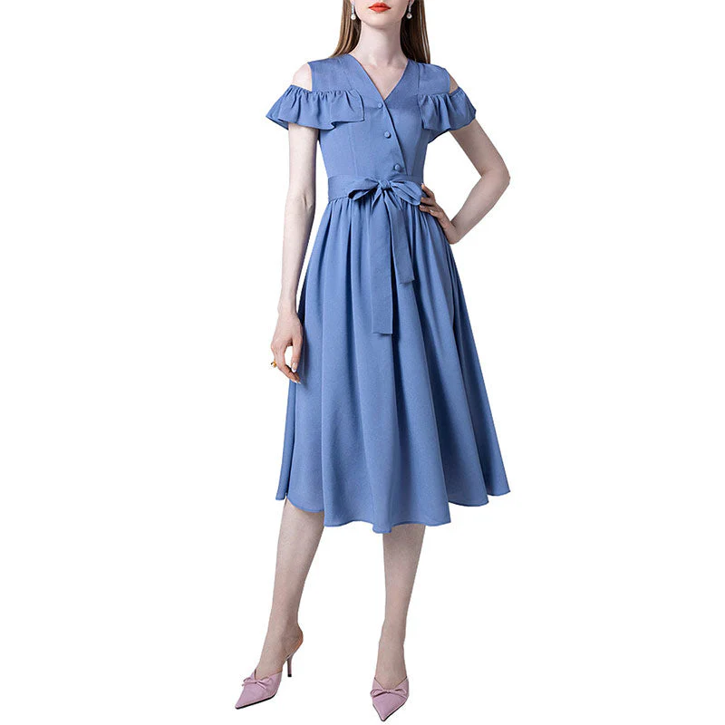 Robe Années 50 Bleu – Image 7