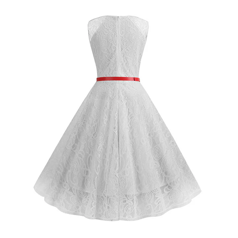 Robe Blanche Années 50 – Image 4