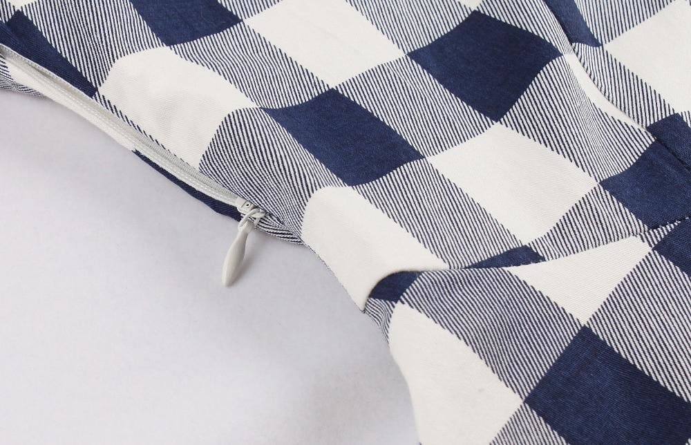 Robe Bleue Rétro Gros Carreaux – Image 5