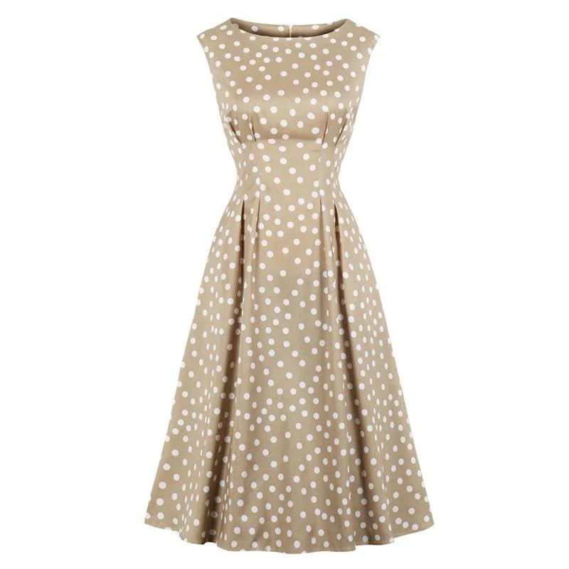 Robe Longue à Pois Années 50 – Image 2