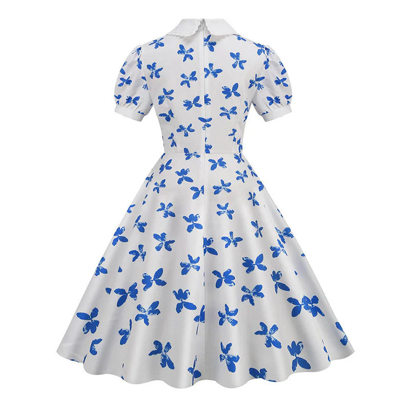 Robe Années 50 Papillon Bleu – Image 4