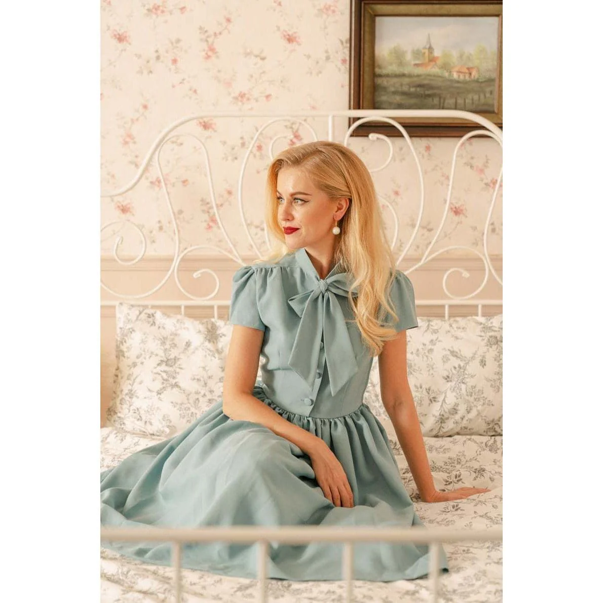 Robe Retro Bleu – Image 4