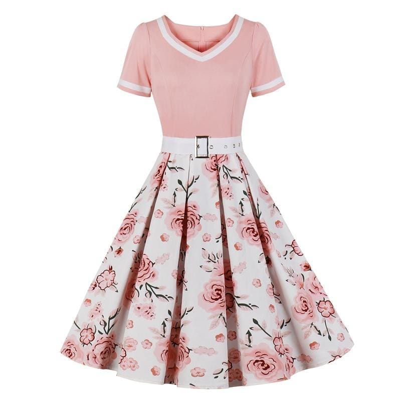Robe Style Retro à Fleurs – Image 4
