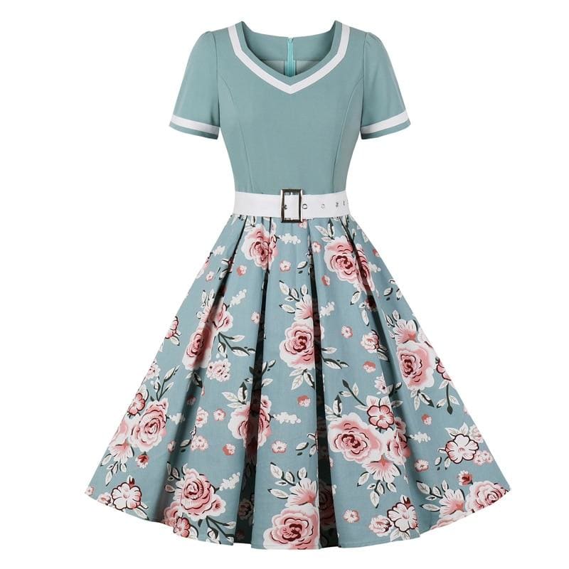 Robe Style Retro à Fleurs – Image 2