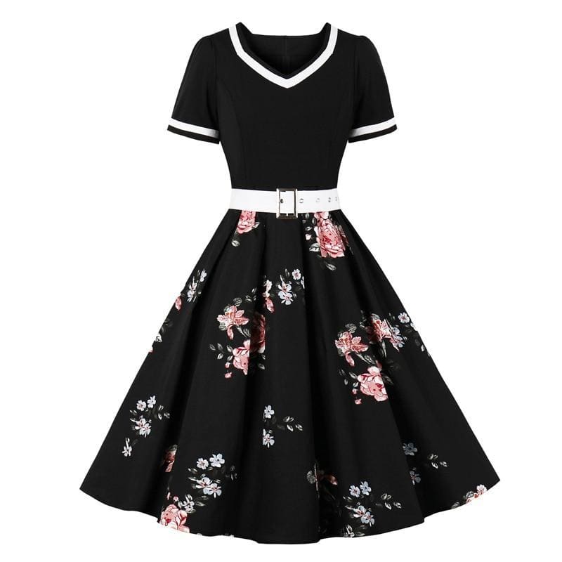 Robe Style Retro à Fleurs – Image 3