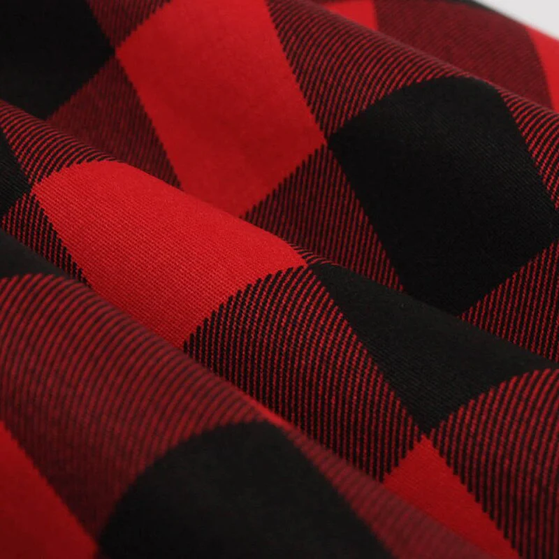 Robe Tartan Rouge et Noir Années 50 – Image 7